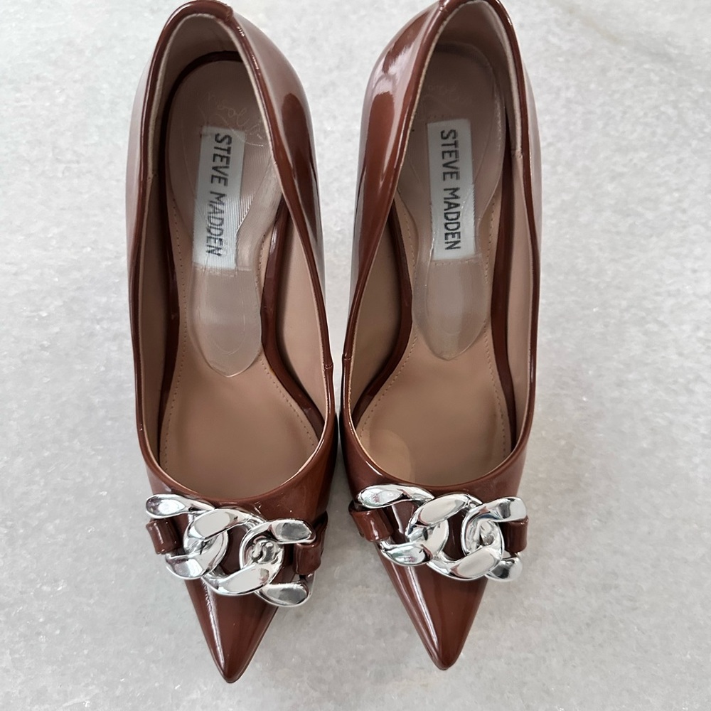 Steve Madden Brown Patent Leather Heels - Stiletto